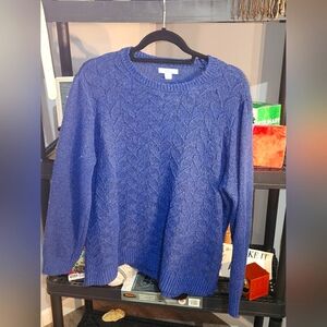 ❄️☃️❄️ Bright blue textured sweater from Croft & Barrow. XXL ❄️☃️❄️